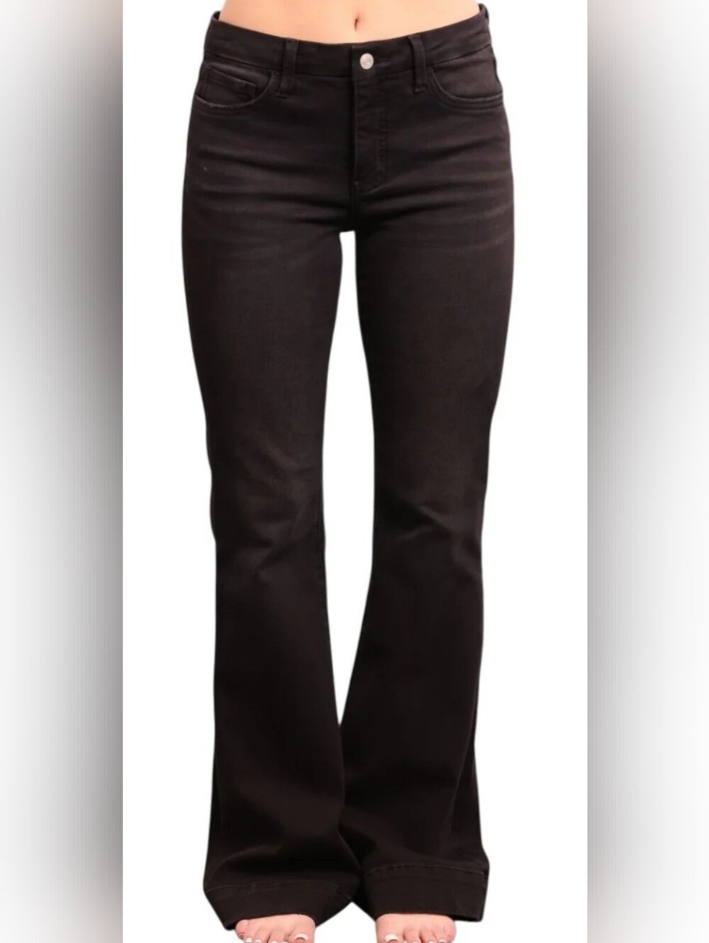 THE GWEN BY LOVERVET Mid-Rise Tummy Control Flare - Black 20W Long Tall NWT Plus